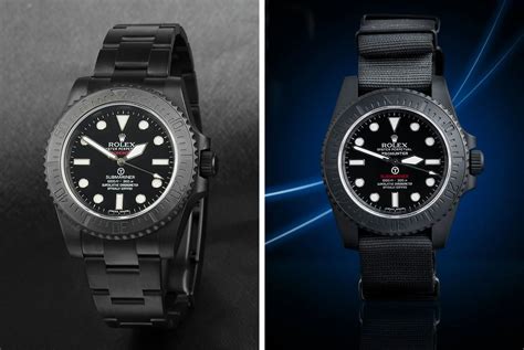 rolex submariner dlc coating|This Blacked Out Rolex Military Submariner Is Completely Customized.